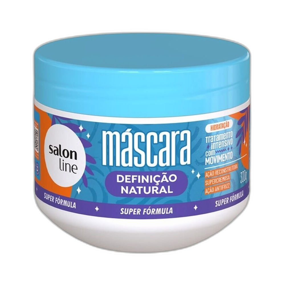 Pote da Máscara Capilar Salon Line Definição Natural 300g em destaque sobre fundo branco.